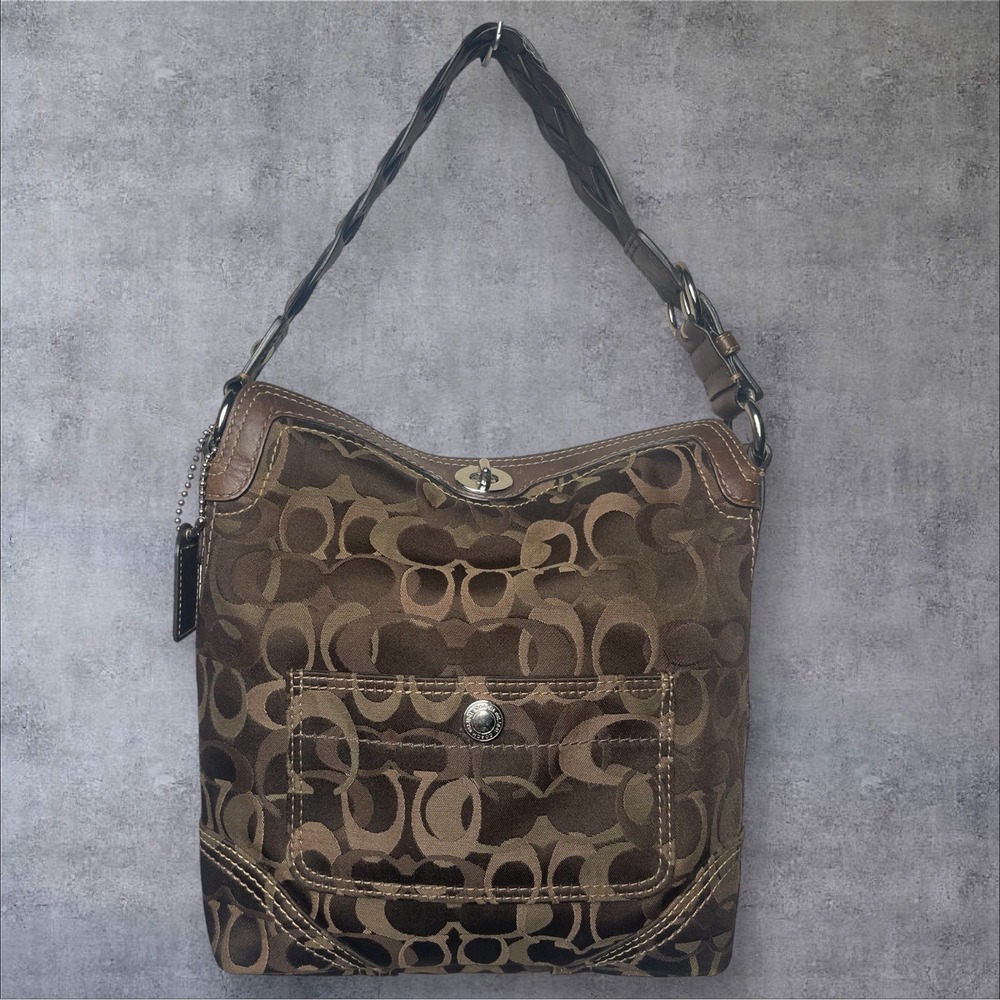 Vintage Y2K COACH Chelsea Soho Turn Lock Shoulder Hobo Bag 10990 Dark Brown